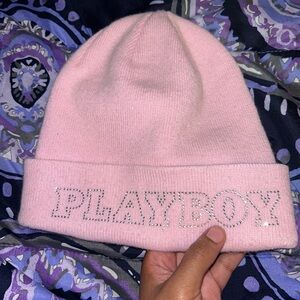 Playboy Light Pink Knit Beanie